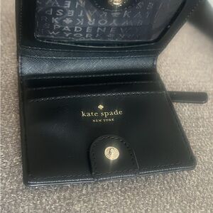 Kate Spade Black and Gold Glitter Wallet